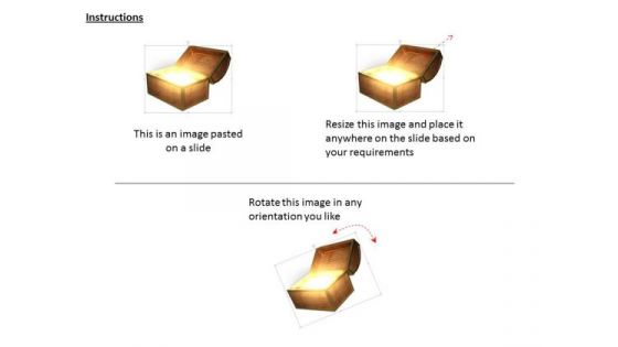 Stock Photo Shiny Gold In Treasure Chest PowerPoint Slide