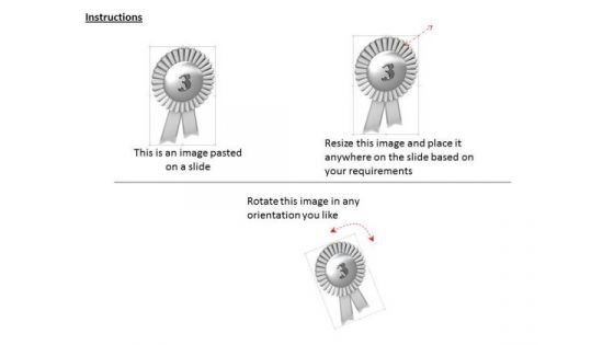 Stock Photo Silver Medal For Winner Of 3rd Position PowerPoint Slide