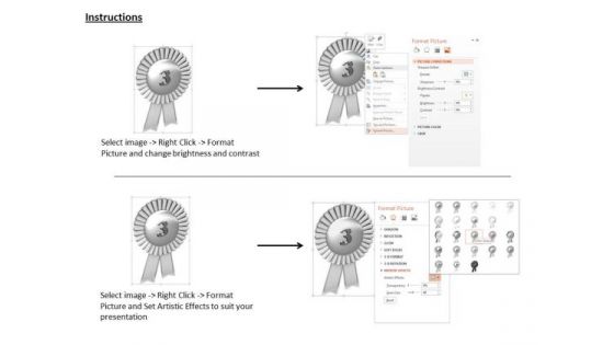Stock Photo Silver Medal For Winner Of 3rd Position PowerPoint Slide