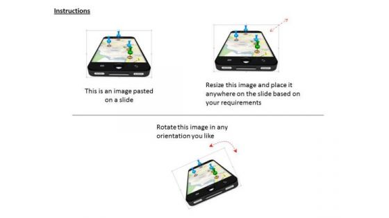 Stock Photo Smart Phone With Gps Navigation PowerPoint Slide