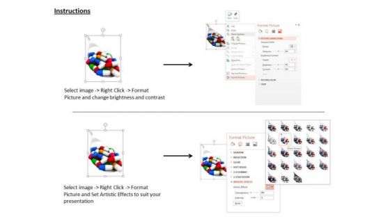 Stock Photo Spoon Full With Colorful Medical Pills PowerPoint Slide
