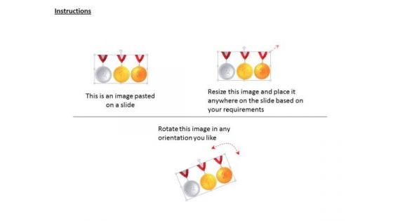 Stock Photo Sports Style Medals Of First Second And Third Prize PowerPoint Slide