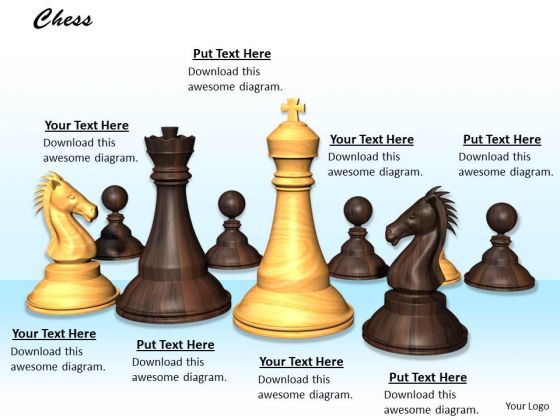 Stock Photo Strategy Concept With Chess Theme PowerPoint Slide