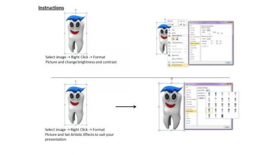 Stock Photo Teeth With Toothpaste Shows Dental Hygiene PowerPoint Slide