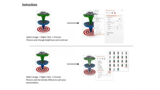 Stock Photo Three Staged Funnel Diagram For Sales PowerPoint Slide