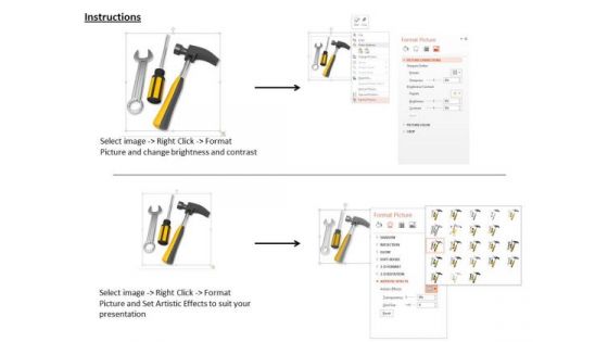 Stock Photo Tools Image For Repair And Service PowerPoint Slide