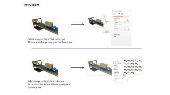 Stock Photo Trucks For Goods Transportation PowerPoint Slide
