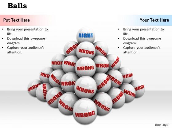 Stock Photo White Balls Making Pyramid PowerPoint Slide