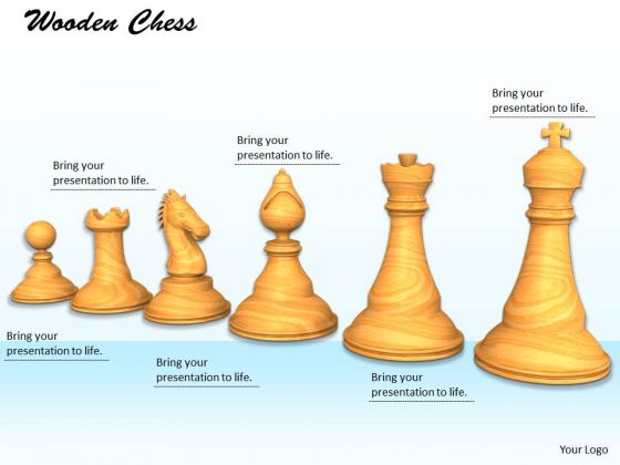Stock Photo White Pieces Of Chess Game PowerPoint Slide