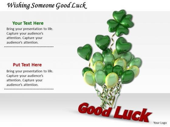 Stock Photo Wishing Someone Good Luck PowerPoint Template
