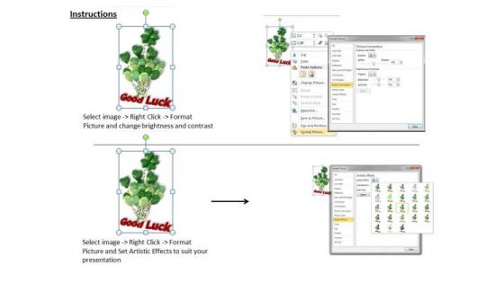 Stock Photo Wishing Someone Good Luck PowerPoint Template