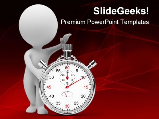 Stop Watch Metaphor PowerPoint Backgrounds And Templates 1210