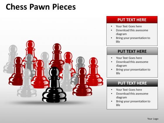 Strategic Chess Pawn Pieces PowerPoint Slides And Ppt Diagram Templates