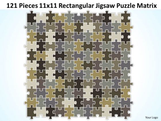 Strategic Management 121 Pieces 11x11 Rectangular Jigsaw Puzzle Matrix Business Diagram