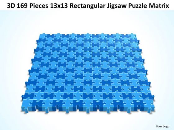 Strategic Management 3d 169 Pieces 13x13 Rectangular Jigsaw Puzzle Matrix Business Diagram