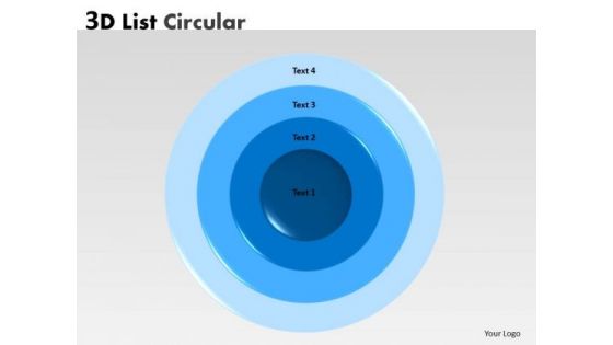 Strategic Management 3d Circular Concentric Diagram Sales Diagram