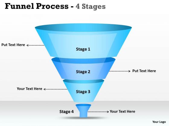 Strategic Management 4 Staged Filteration Process Funnel Diagram Business Diagram