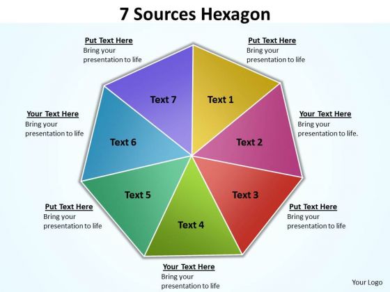 Strategic Management 7 Sources Hexagon Marketing Diagram