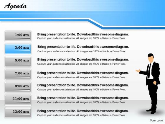 Strategic Management Agenda With 7 Staged Process Diagram Sales Diagram