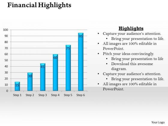Strategic Management Bar Graph For Business And Financial Growth Business Diagram