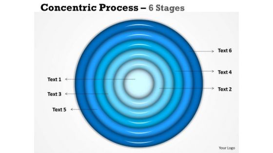 Strategic Management Circular Process 6 Stages Sales Diagram