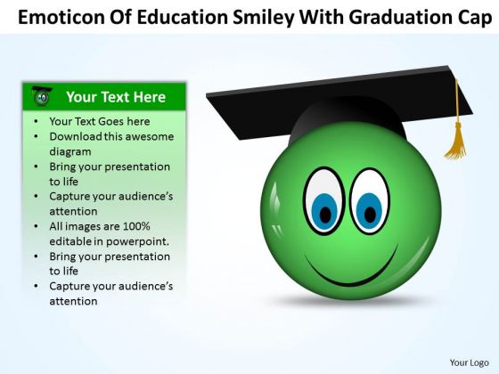 Strategic Management Emoticon Of Education Smiley With Graduation Cap Strategy Diagram