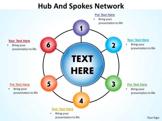 Strategic Management Hub And Spokes Network Business Diagram