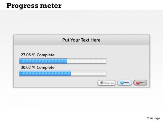 Strategic Management Progress Meter Dashboard Design Marketing Diagram