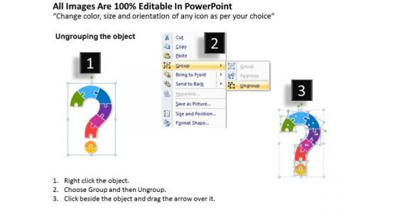 Strategic Management Question Mark Puzzle Marketing Diagram