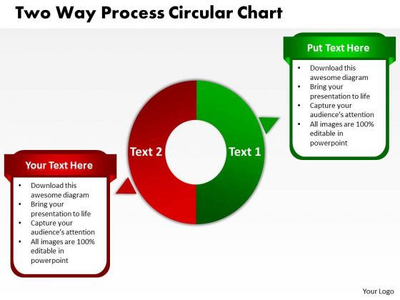 Strategic Management Two Way Process Circular Chart Marketing Diagram