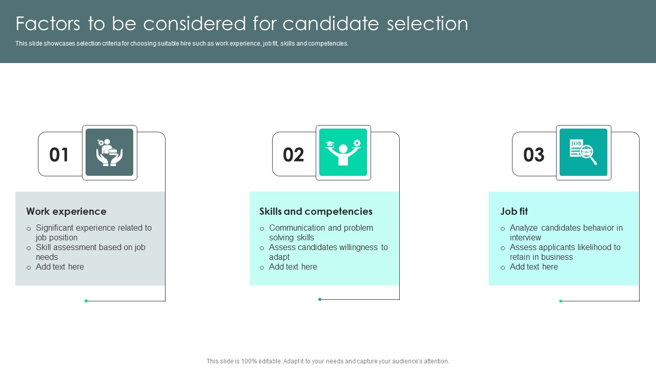 Strategic Staffing Using Data Factors To Be Considered For Candidate Selection CRP DK SS V