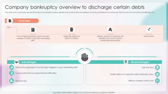 Strategies For Stabilizing Corporate Company Bankruptcy Overview To Discharge Certain Debts