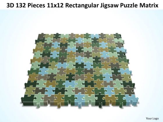 Strategy Diagram 3d 132 Pieces 11x12 Rectangular Jigsaw Puzzle Matrix Business Framework Model