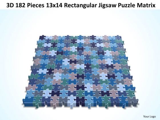 Strategy Diagram 3d 182 Pieces 13x14 Rectangular Jigsaw Puzzle Matrix