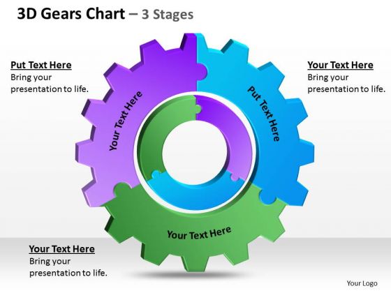 Strategy Diagram 3d Gears Chart 3 Stages 1 Consulting Diagram