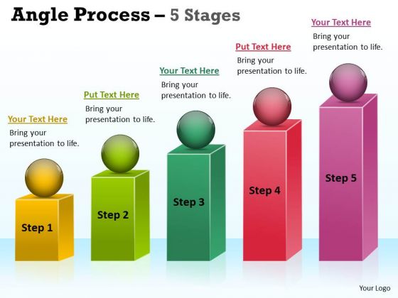 Strategy Diagram Angle Process With 5 Stages Consulting Diagram