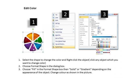 Strategy Diagram Business Circular Contents 7 Stages 4 Sales Diagram