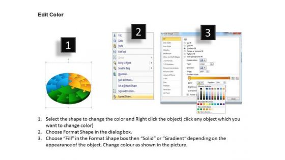Strategy Diagram Circular Jigsaw Puzzle Process Style 9 Sales Diagram