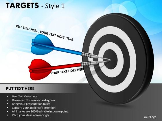 Strategy Diagram Targets Style 1 Sales Diagram