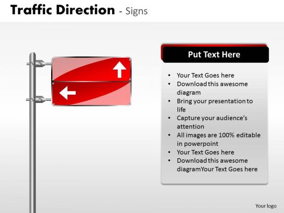Strategy Diagram Traffic Direction Signs Business Cycle Diagram