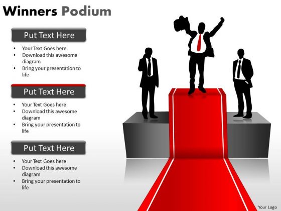 Strategy Diagram Winners Podium Business Framework Model