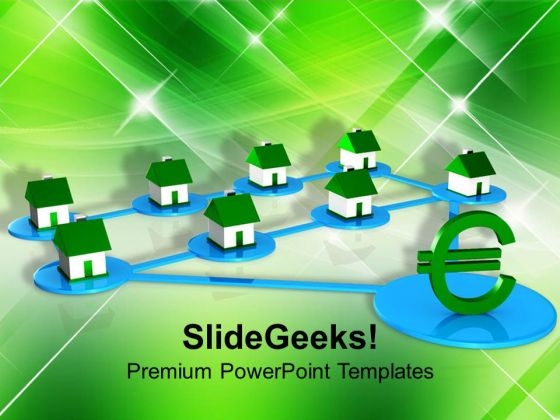 Strategy Houses Aligned To Reach Euro PowerPoint Templates Ppt Background For Slides 1112