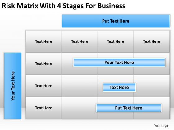 Strategy PowerPoint Template Risk Matrix With 4 Stages For Business Ppt Slides