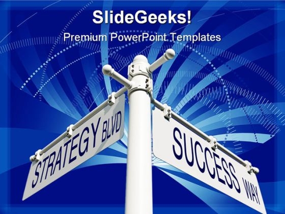 Strategy Success Business PowerPoint Template 0610