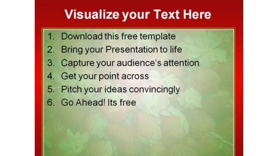 Red Strawberries PowerPoint Template