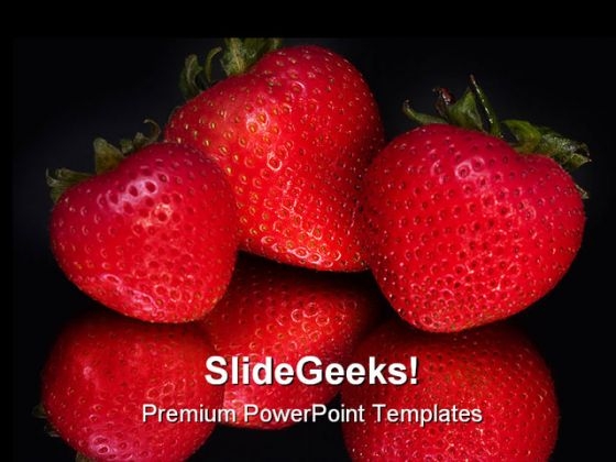 Strawberries Food PowerPoint Backgrounds And Templates 1210