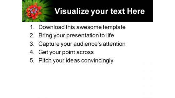 Strawberries Food PowerPoint Template 0810