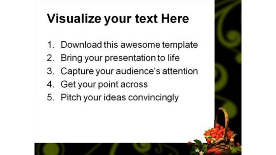 Strawberry Basket Food PowerPoint Themes And PowerPoint Slides 0211