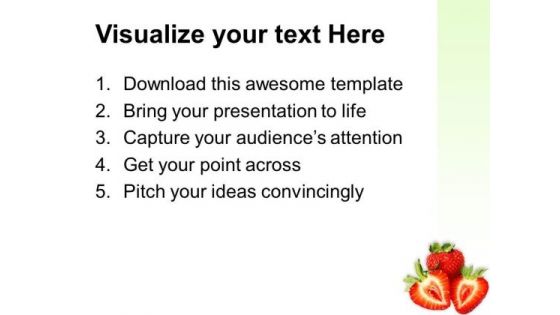 Strawberry Slices Food PowerPoint Templates And PowerPoint Themes 0512