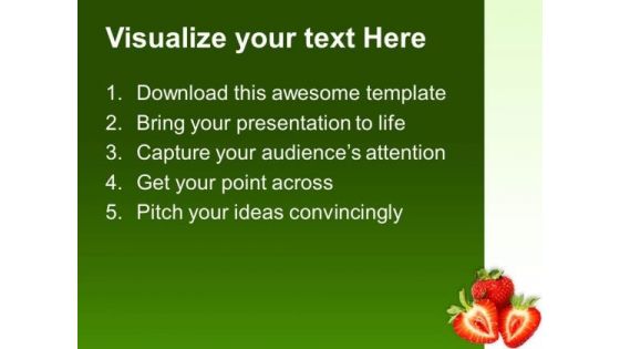 Strawberry Slices Food PowerPoint Templates And PowerPoint Themes 0512